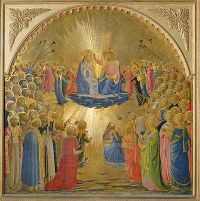 A Coroação da Virgem, c.1440 (têmpera no painel) de Fra Angelico